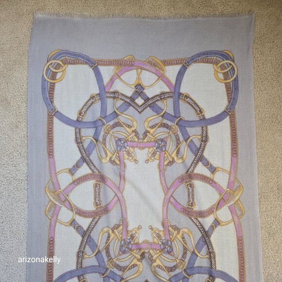 Cinta Featherweight Italian Cashmere Scarf Equestrian - Picture 6 of 16